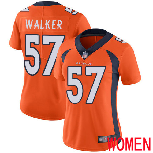Women Denver Broncos #57 Demarcus Walker Orange Team Color Vapor Untouchable Limited Player Football NFL Jersey->women nfl jersey->Women Jersey